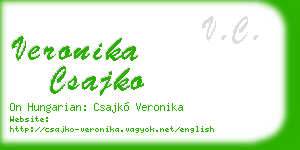 veronika csajko business card