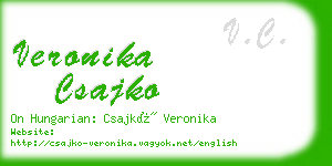 veronika csajko business card